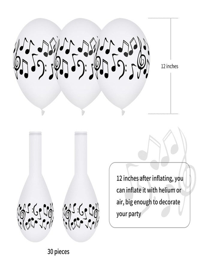 Lecpeting 30 Pcs Music Notes Balloons Music Party Decoration Balloons 12 Inches Latex Balloon for Musical Theme Birthday Party Decorations - Image 2